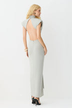 VESTIDO MIDI ABERTURA LATERAL Y COSTAS