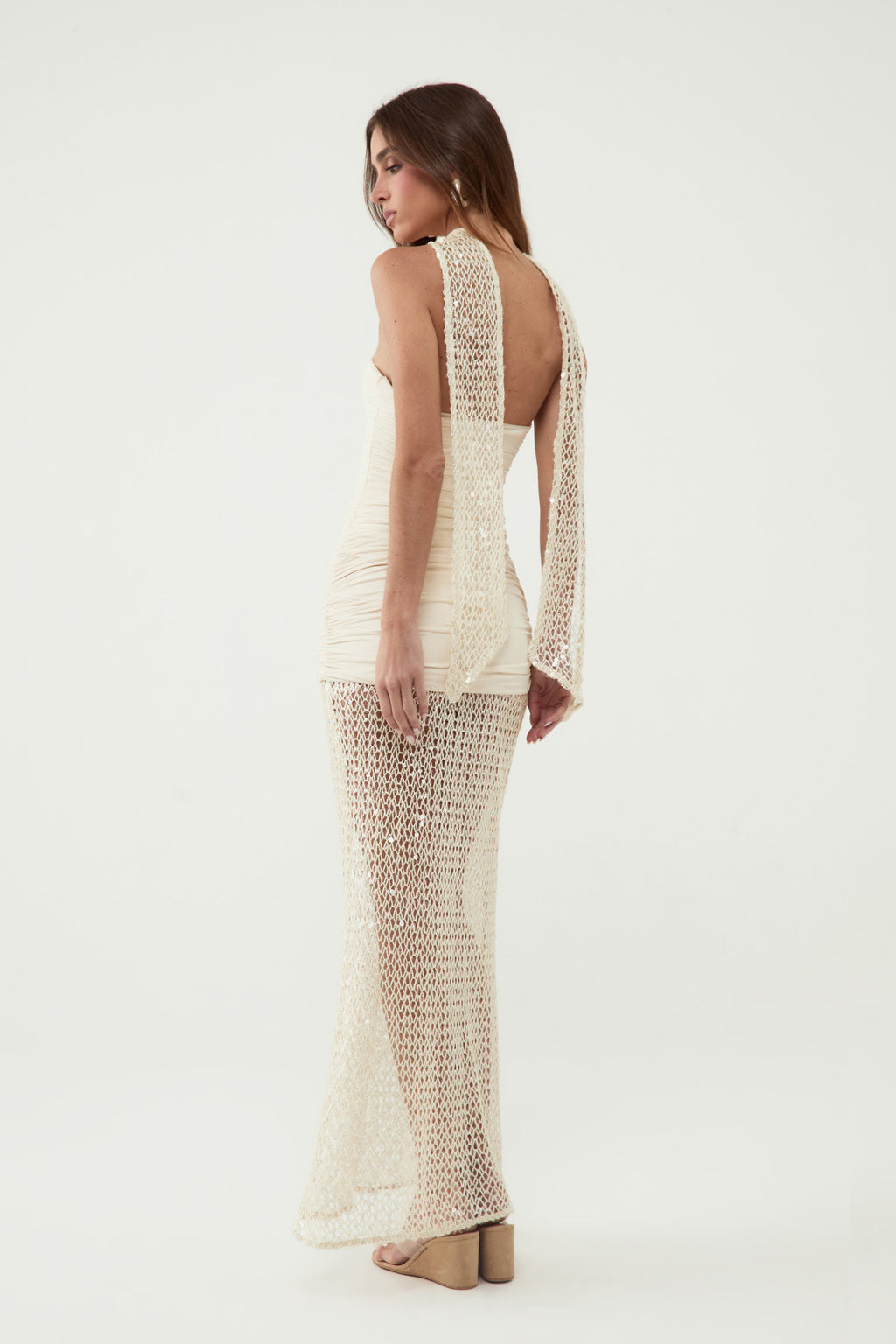 CONJUNTO DE FALDA/BODY PAETÊ ISALDE