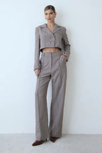 SET BLAZER CURTO TRANSPASSADO XADREZ