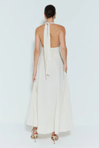 VESTIDO MIDI FRENTE UNICA COM RECORTE