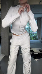 PANTS ZIPPERES WHITE