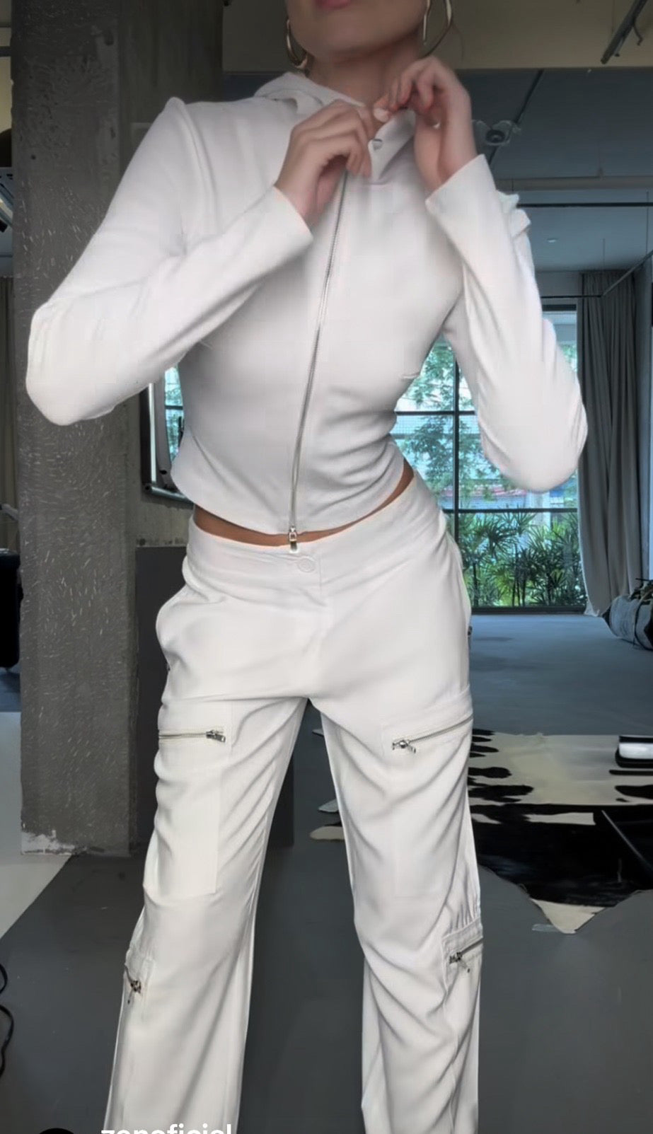 PANTS ZIPPERES WHITE